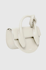 PRETZEL - CREAM PEBBLE GRAINED LEATHER