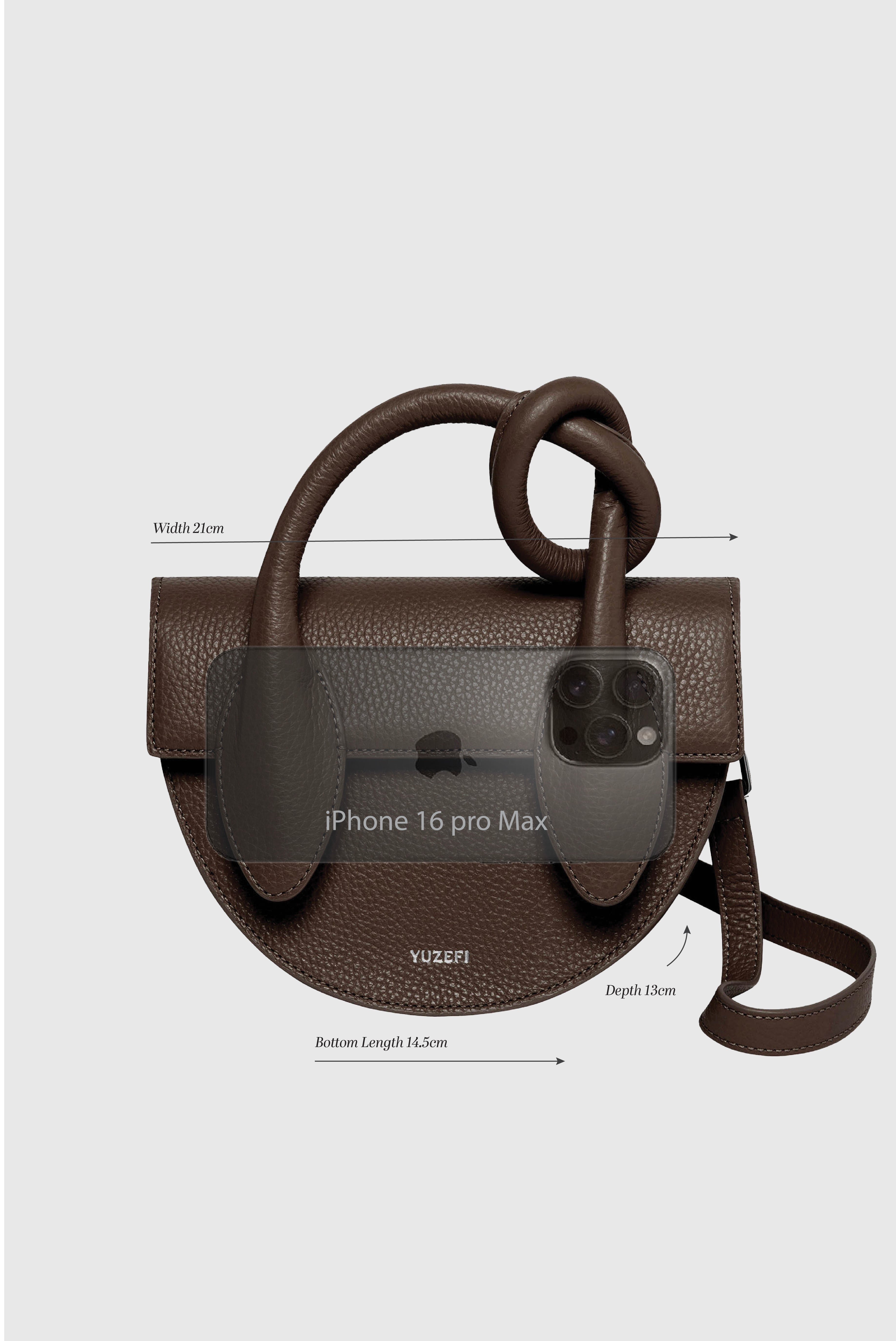 PRETZEL - CLAY PEBBLE GRAINED LEATHER