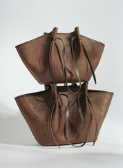 LARGE MOCHI - FUDGE WOVEN RAFFIA