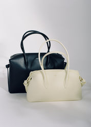 BRIOCHE DUFFLE - VANILLA PEBBLE GRAINED LEATHER