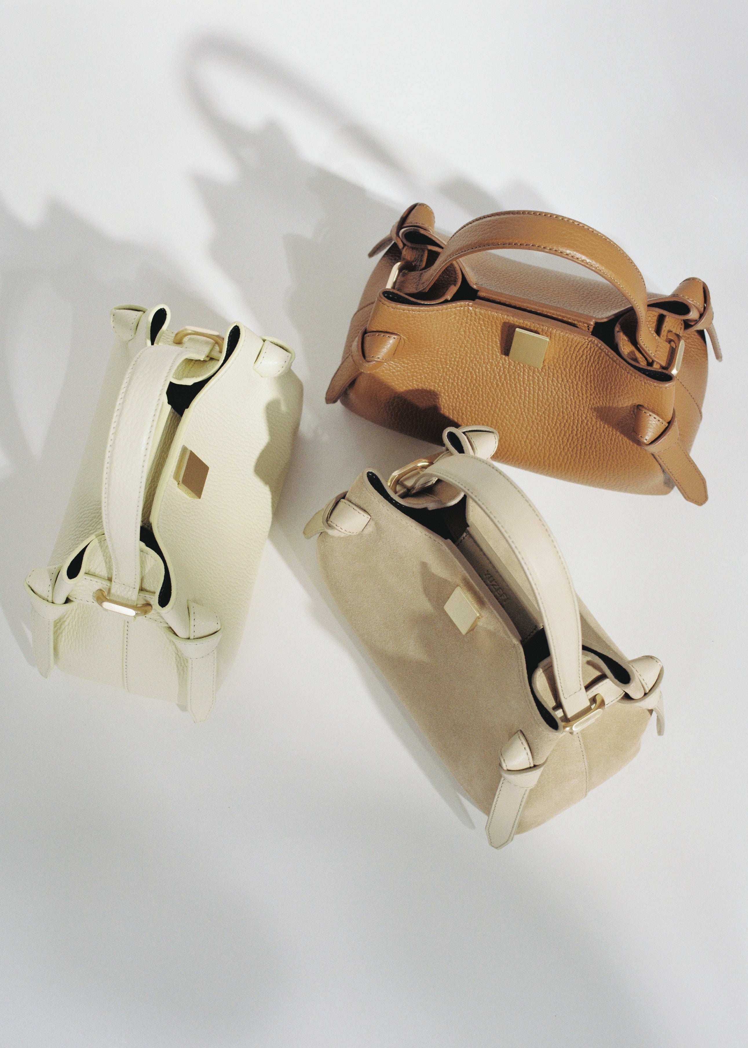 GYOZA MINI - VANILLA PEBBLE GRAINED LEATHER