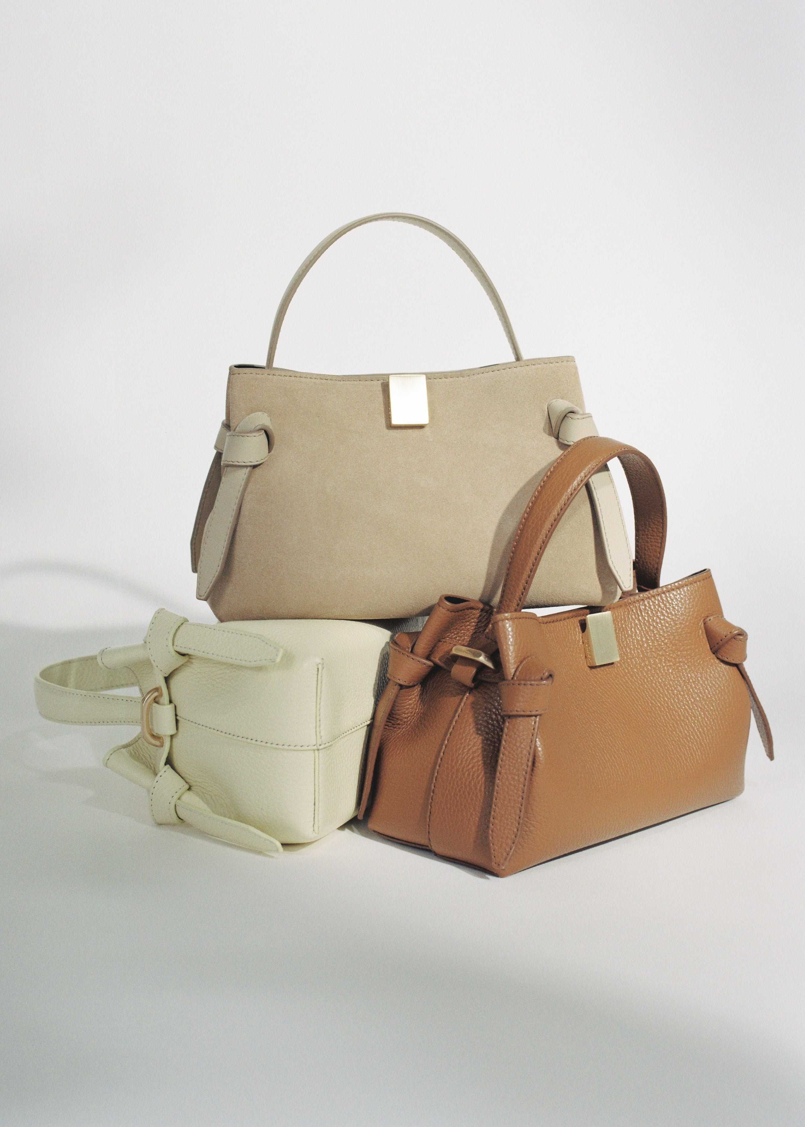 GYOZA MINI - VANILLA PEBBLE GRAINED LEATHER