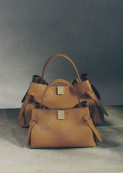 GYOZA - HAZEL PEBBLE GRAINED LEATHER