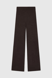 RONIA WIDE LEG TROUSERS - CAVIAR