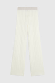 ROWAN TUCK STITCH TROUSERS - OATMEAL