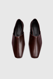 SAHRA FLAT - BORDEAUX LEATHER