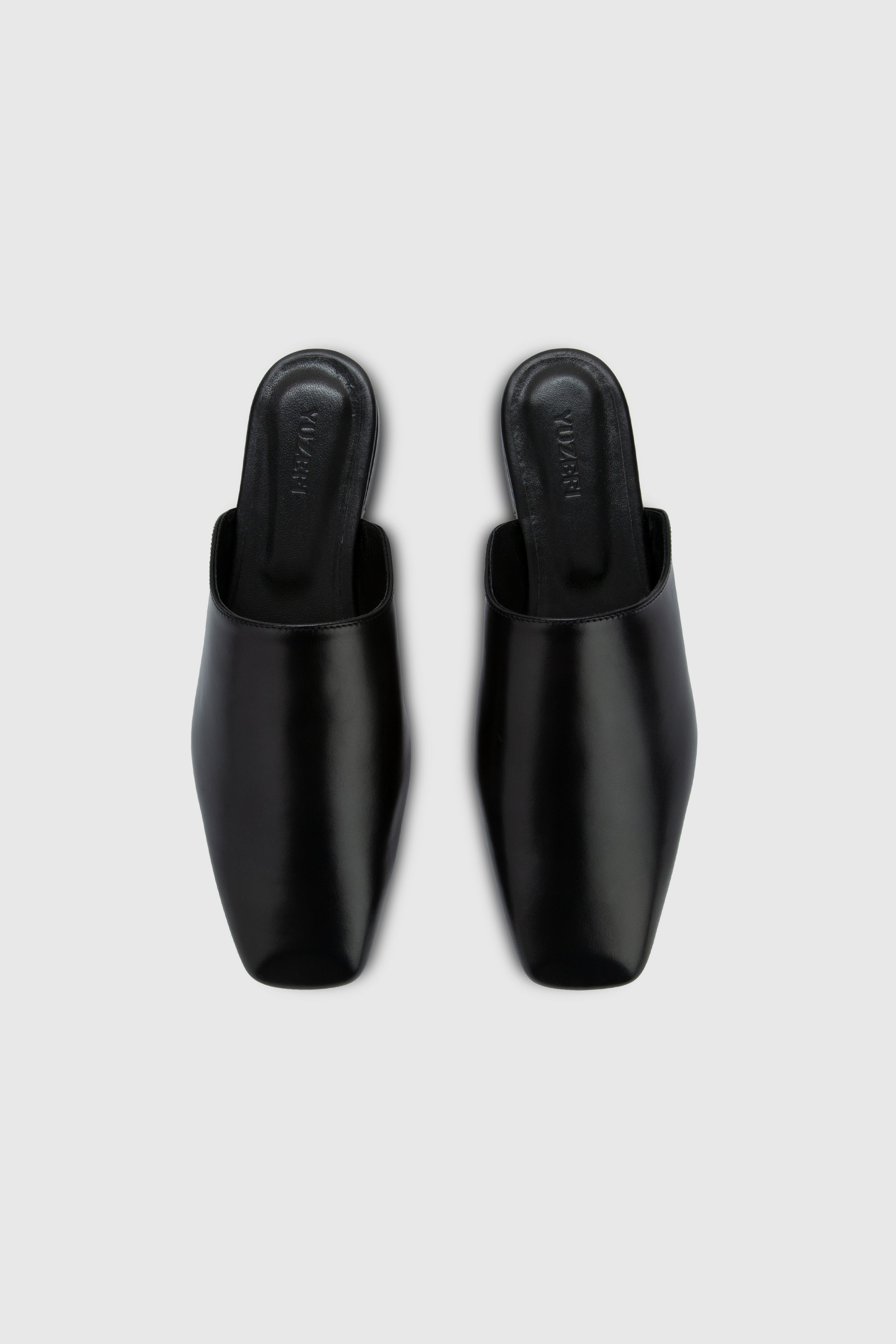 SAHRA SLIPPER - BLACK LEATHER – Yuzefi
