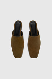 SAHRA SLIPPER - GOLD TOBACCO SUEDE
