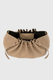 SCALLOP CLUTCH - CLAY PEBBLE GRAINED LEATHER