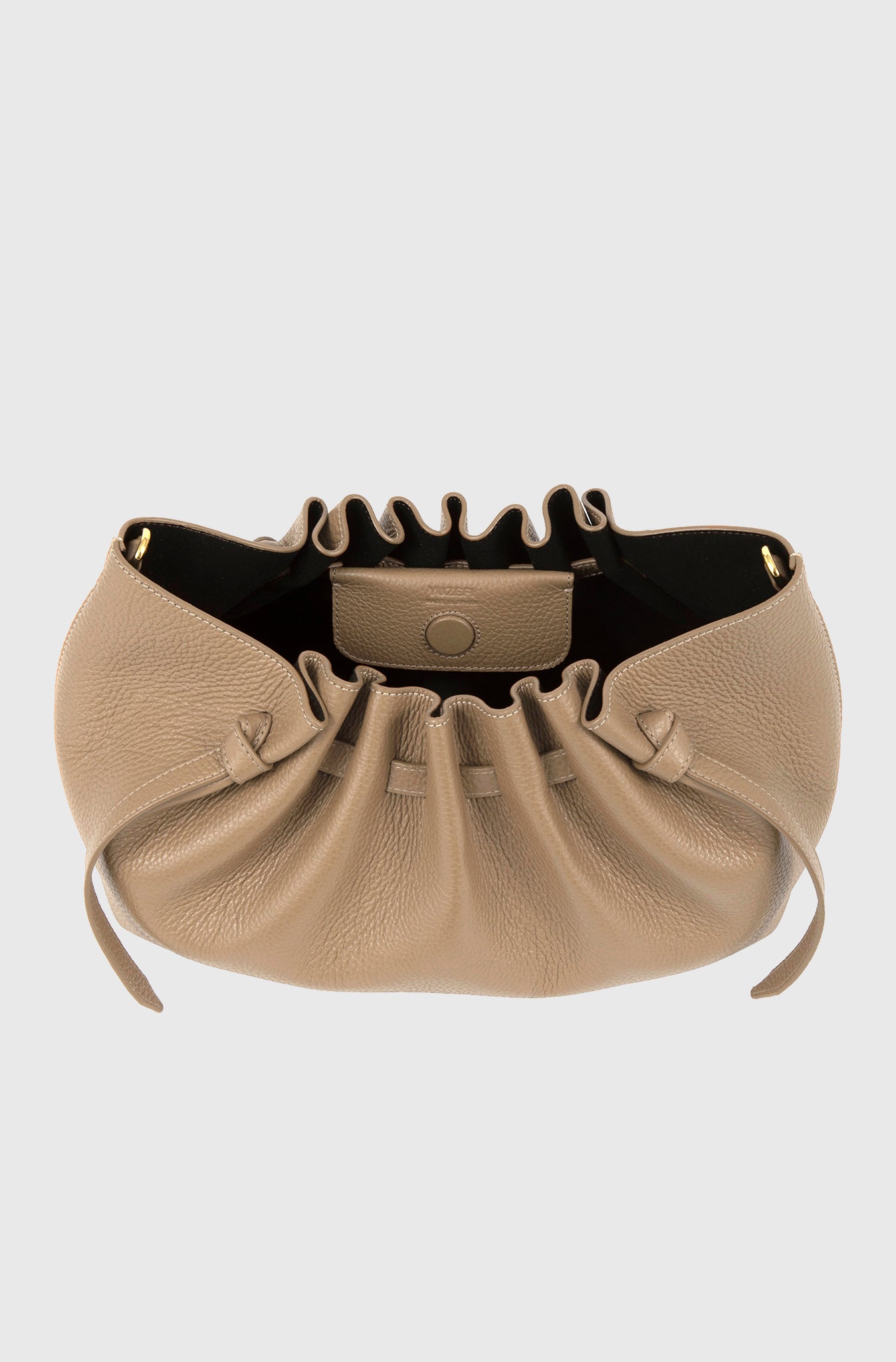 SCALLOP CLUTCH- CLAY PEBBLE GRAINED