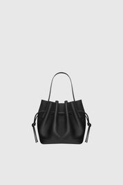 SCALLOP MINI TOTE - BLACK PEBBLE GRAINED LEATHER