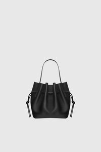 SCALLOP MINI TOTE - BLACK PEBBLE GRAINED LEATHER
