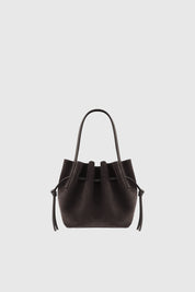 SCALLOP MINI TOTE - GANACHE SUEDE