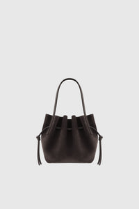 SCALLOP MINI TOTE - GANACHE SUEDE