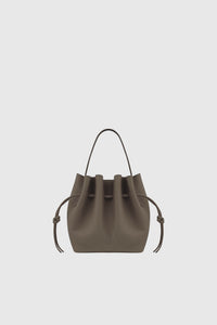SCALLOP MINI TOTE - TAUPE PEBBLE GRAINED LEATHER