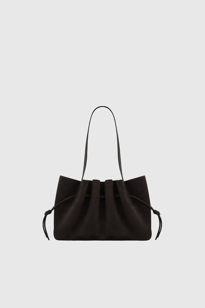 SCALLOP SHOULDER BAG - GANACHE SUEDE – Yuzefi