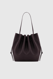 SCALLOP TOTE -  CASSIS PEBBLE GRAINED LEATHER