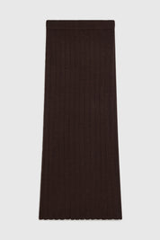 SERAPHINE TUCK STITCH MAXI SKIRT - CHOCOLATE