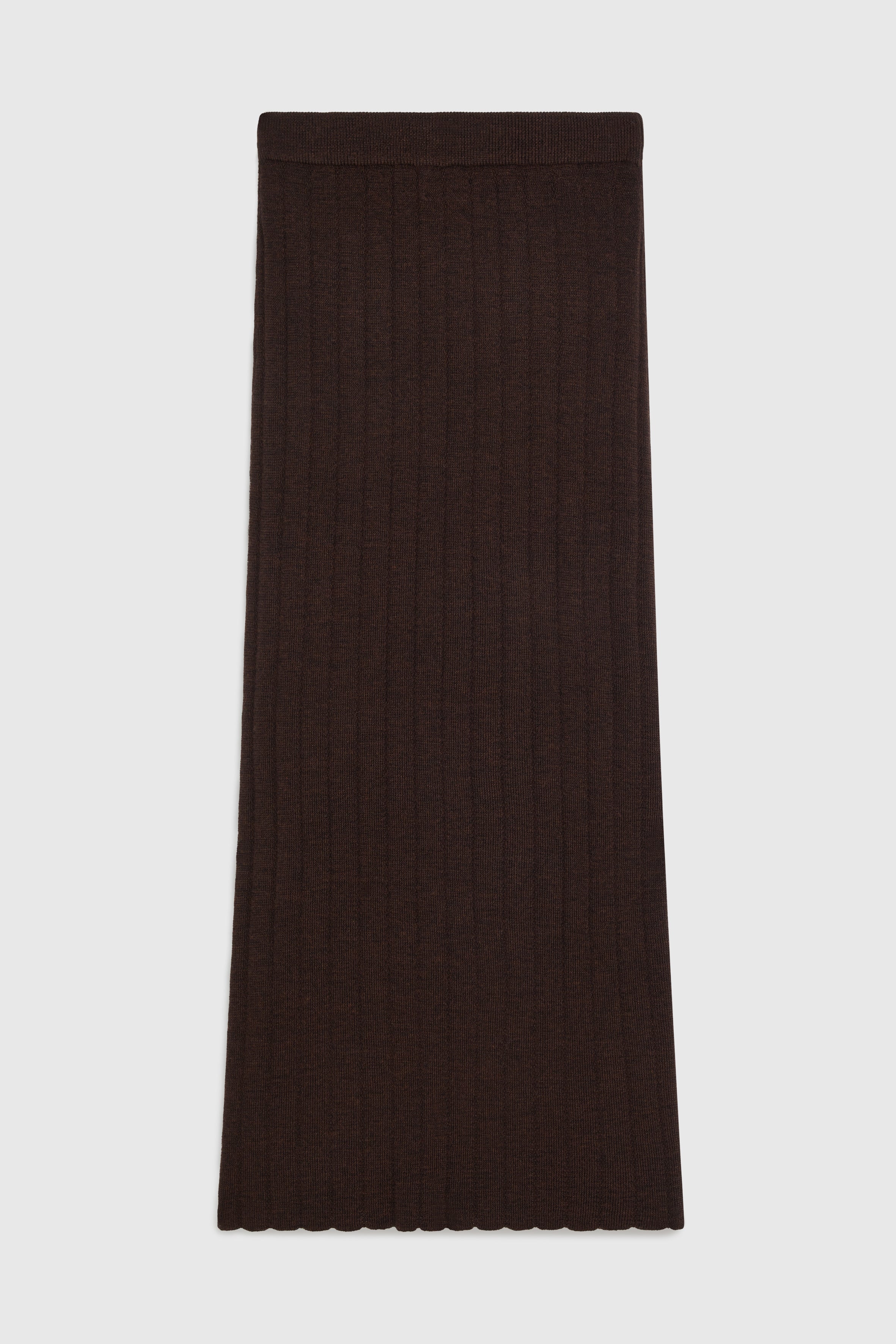 SERAPHINE TUCK STITCH MAXI SKIRT - CHOCOLATE