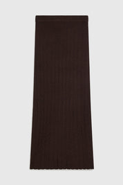SERAPHINE TUCK STITCH MAXI SKIRT - CHOCOLATE