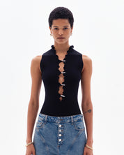 SHAI RIB BODYSUIT - BLACK