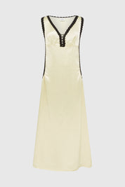 KRYSTYNA SATEEN VINTAGE MAXI DRESS - VANILLA