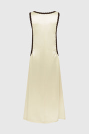 KRYSTYNA SATEEN VINTAGE MAXI DRESS - VANILLA