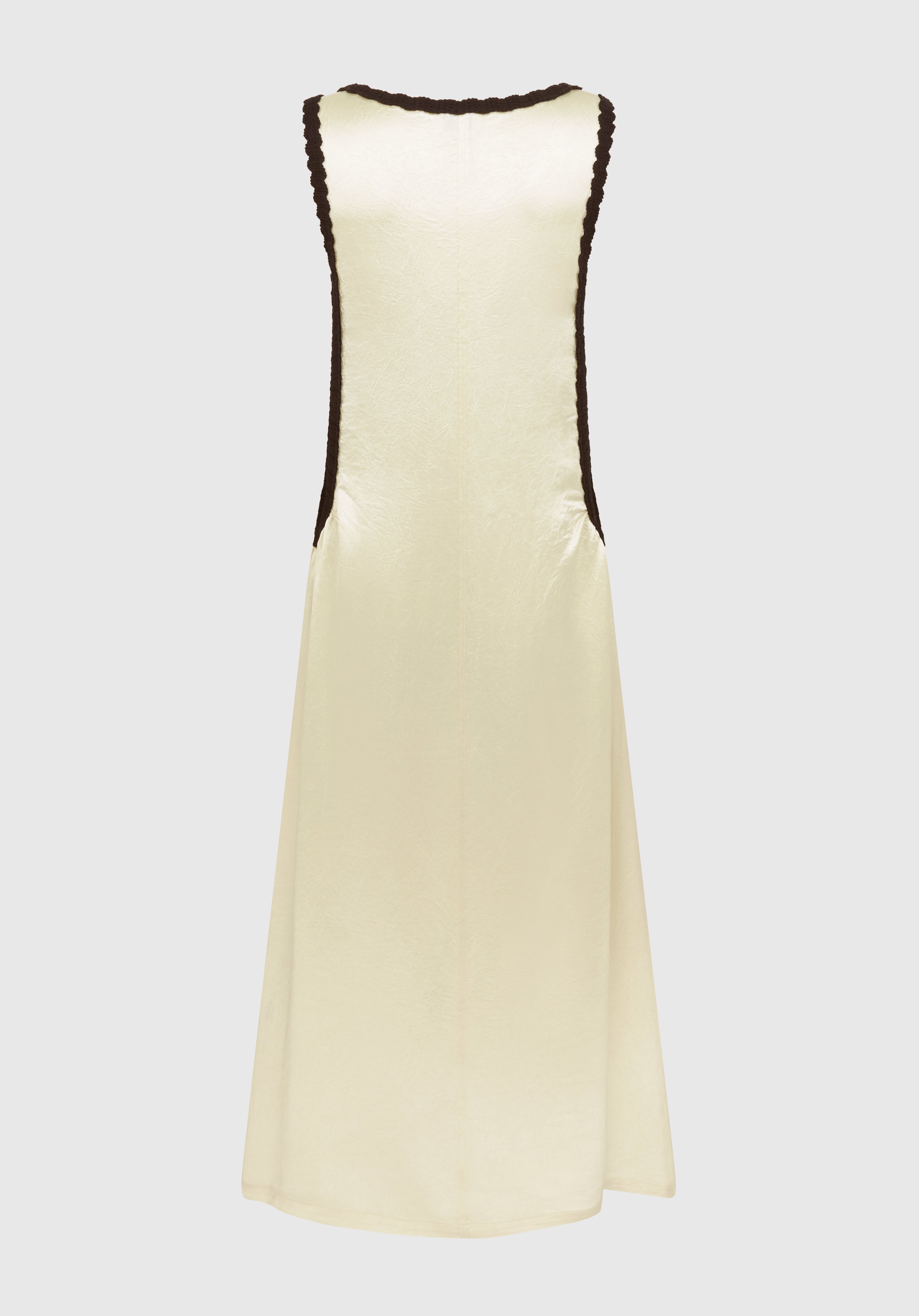 KRYSTYNA SATEEN VINTAGE MAXI DRESS - VANILLA