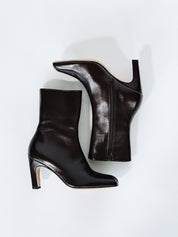 KHANE MID ANKLE BOOT - BROWN LEATHER