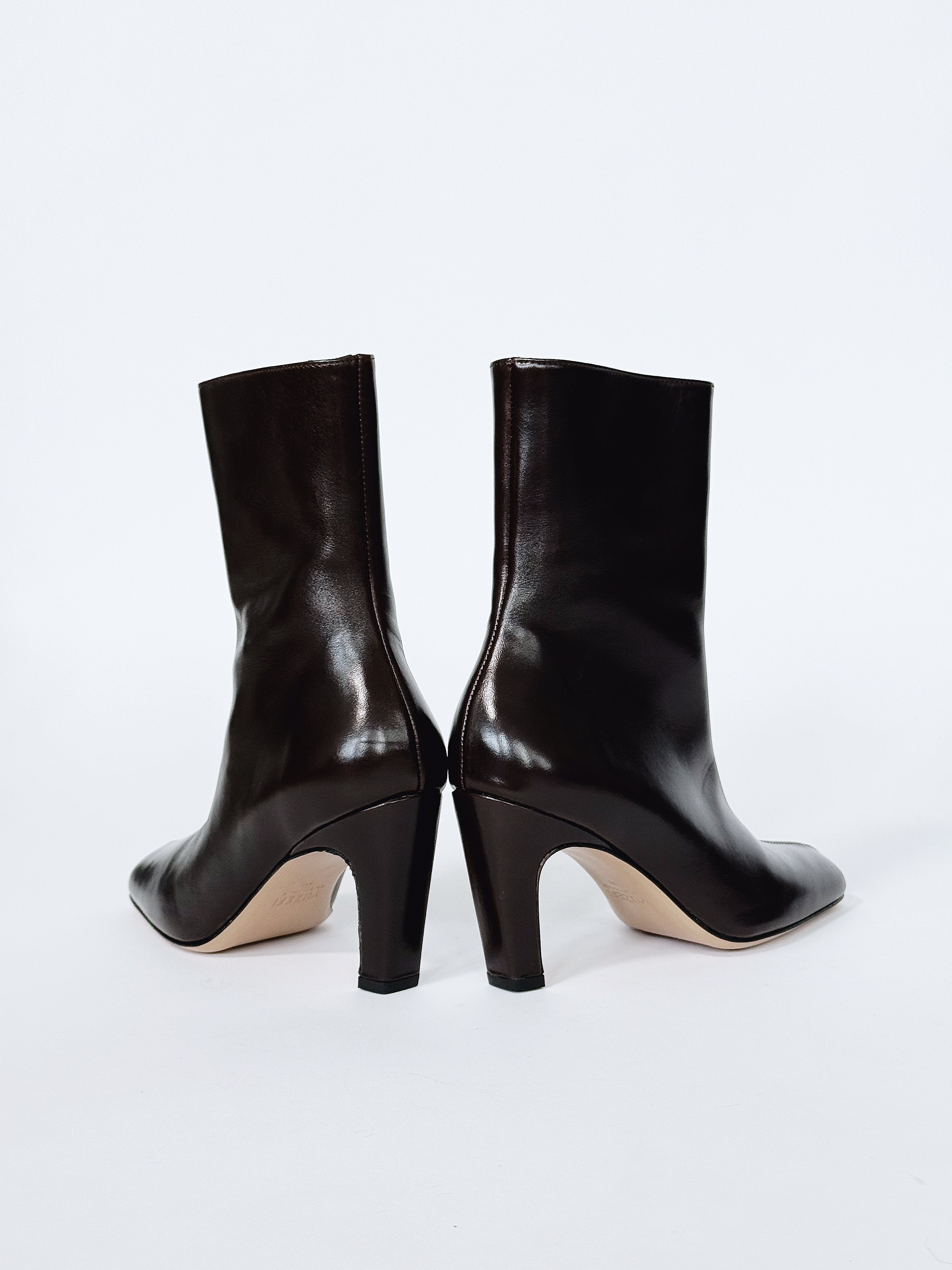 KHANE MID ANKLE BOOT - BROWN LEATHER
