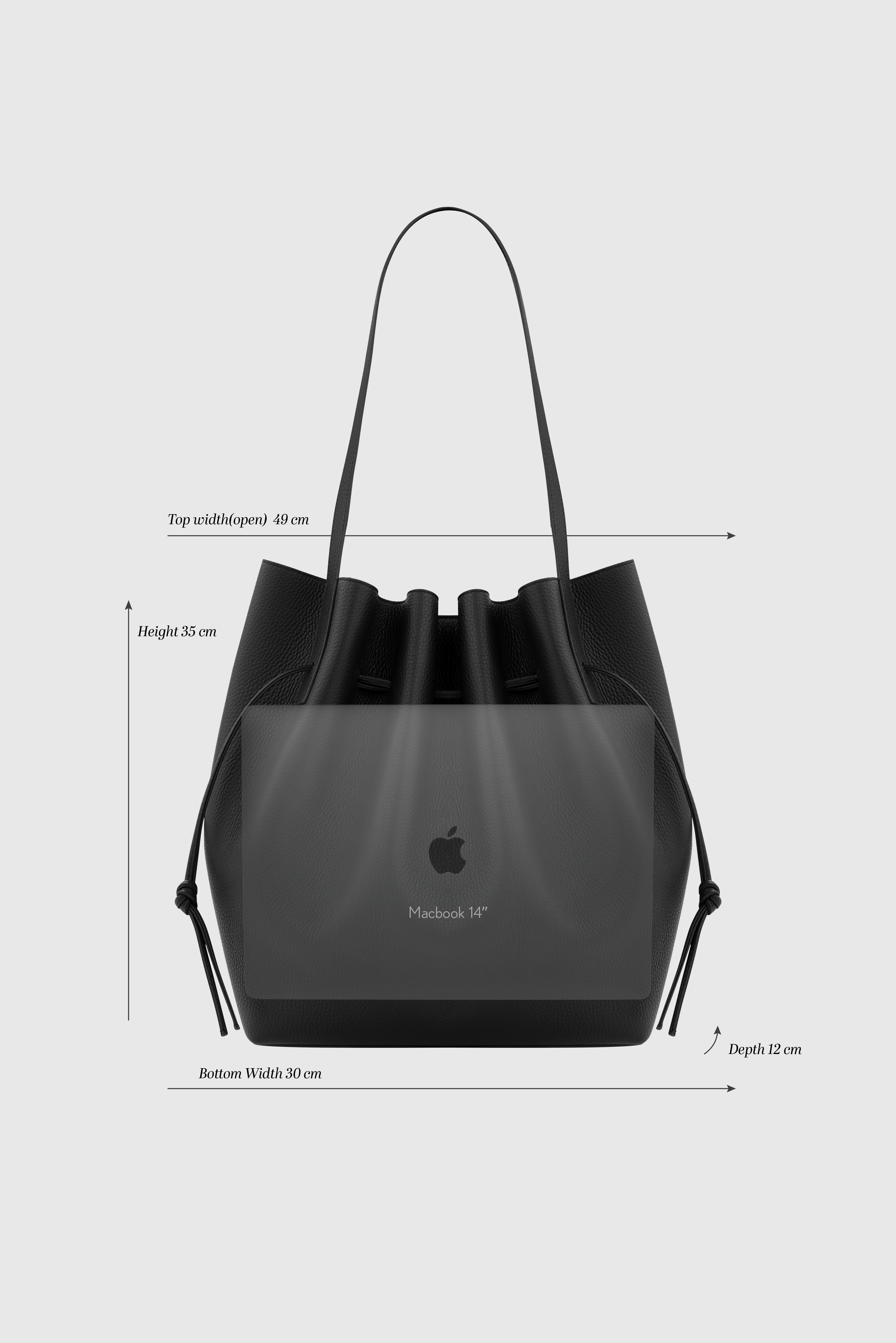 SCALLOP TOTE - GANACHE SUEDE