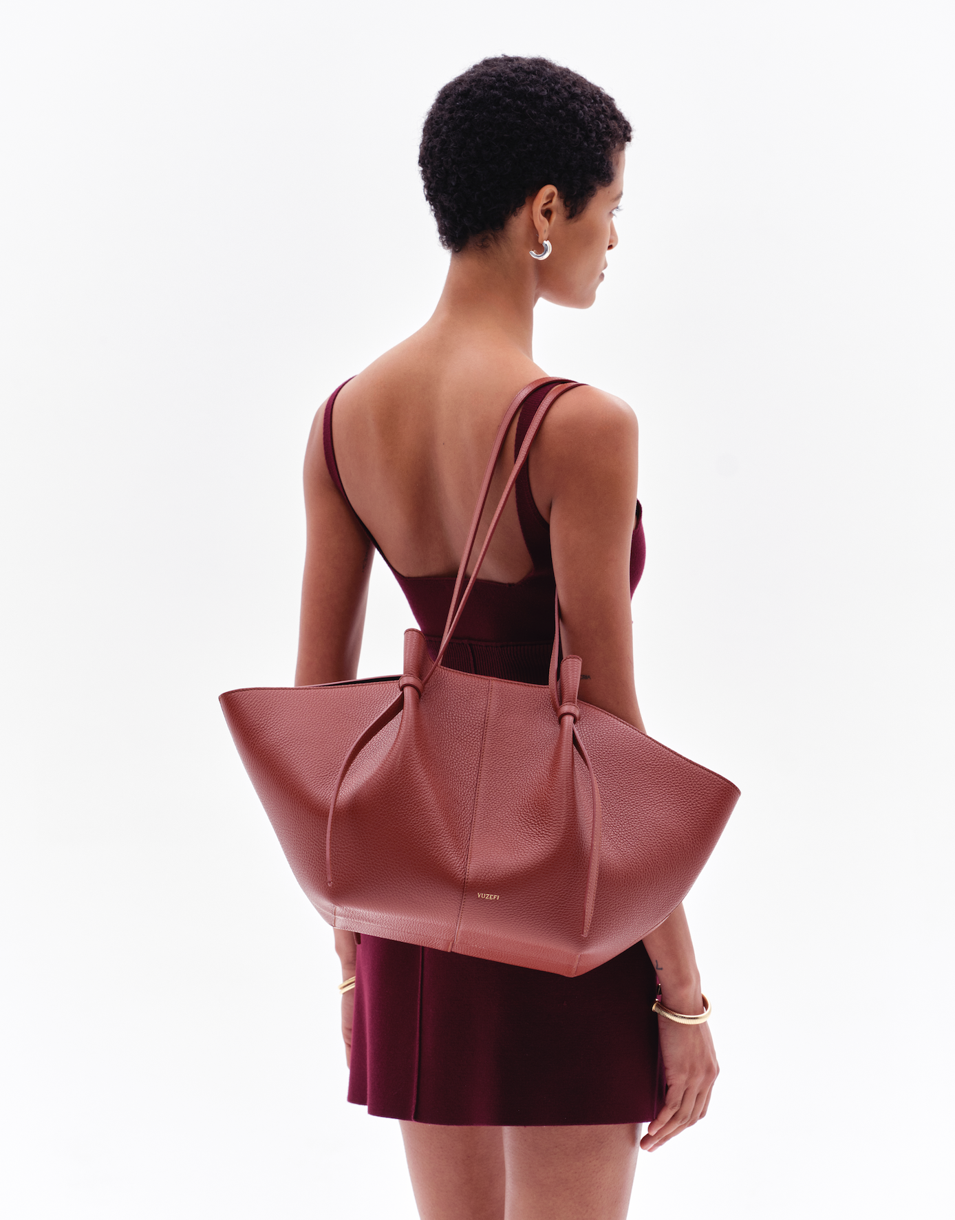 LARGE MOCHI - CAYENNE PEBBLE GRAINED LEATHER