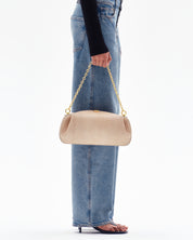 OYSTER CLUTCH - EMBOSSED LIZARD COWHIDE LEATHER