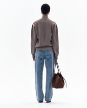 OLA PLAIN SLASH JUMPER - CLAY