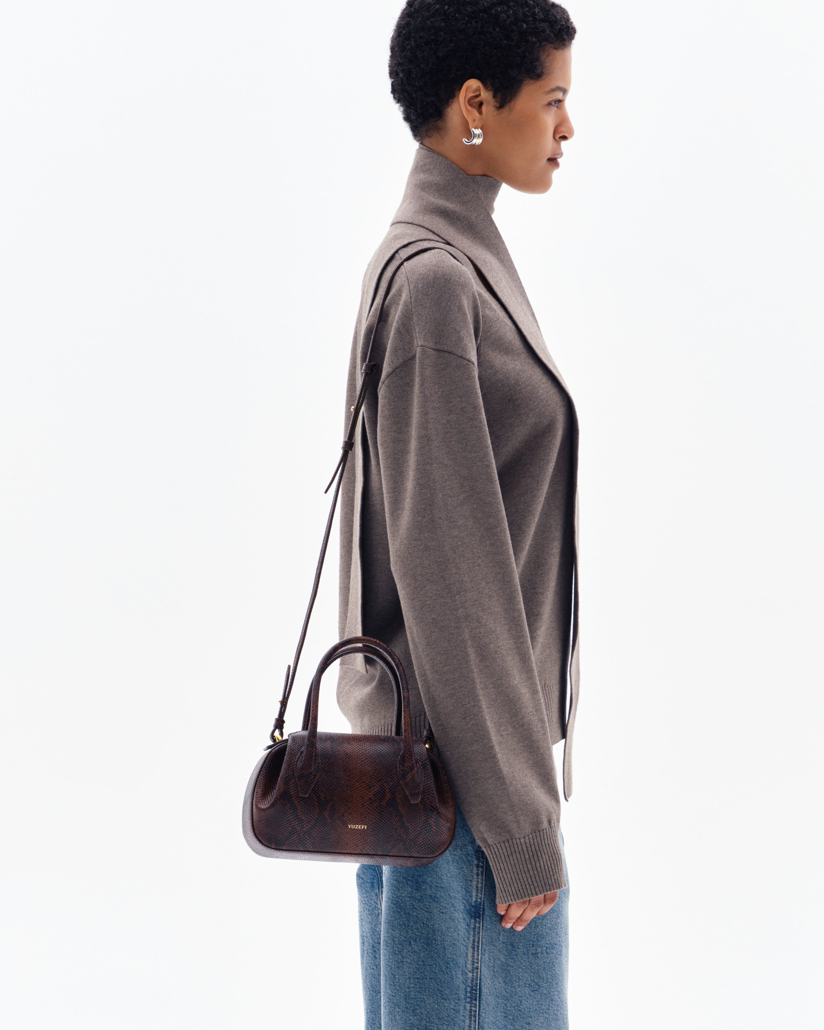 OLA PLAIN SLASH JUMPER - CLAY