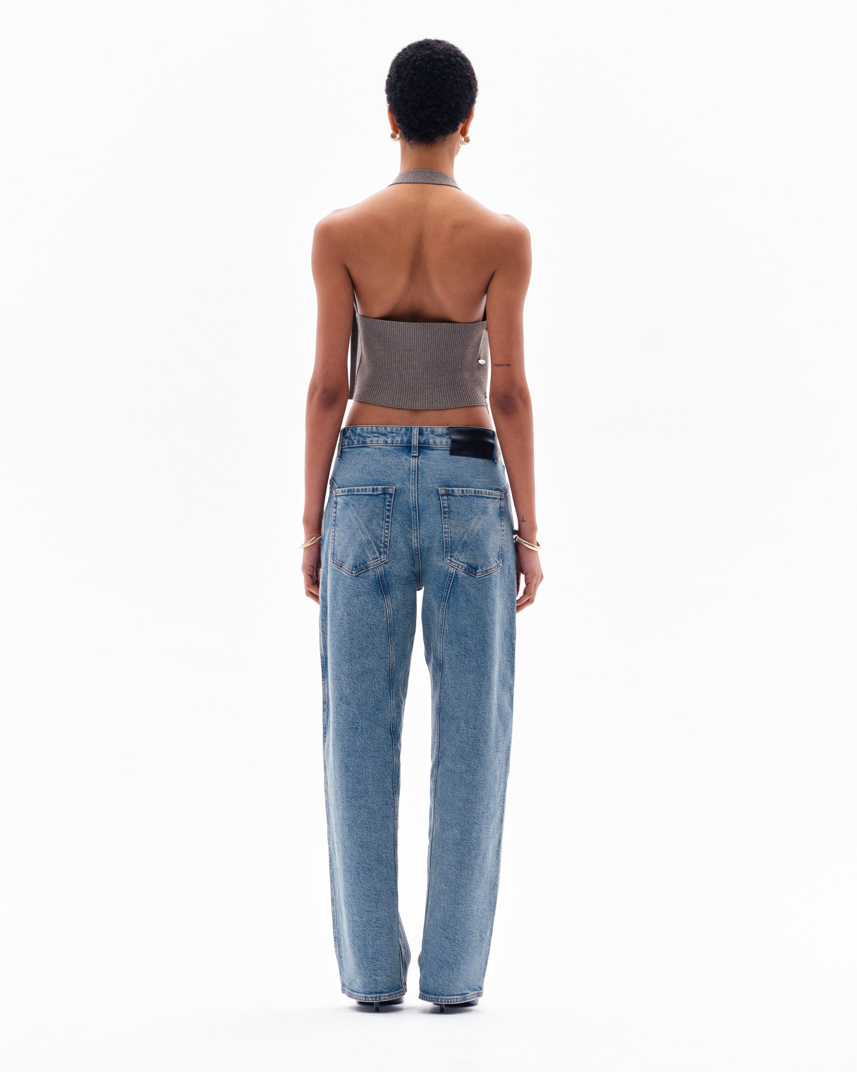 SAVAN MILANO HALTER TOP - CLAY