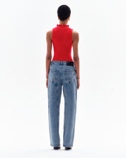 SHAI RIB BODYSUIT - RED