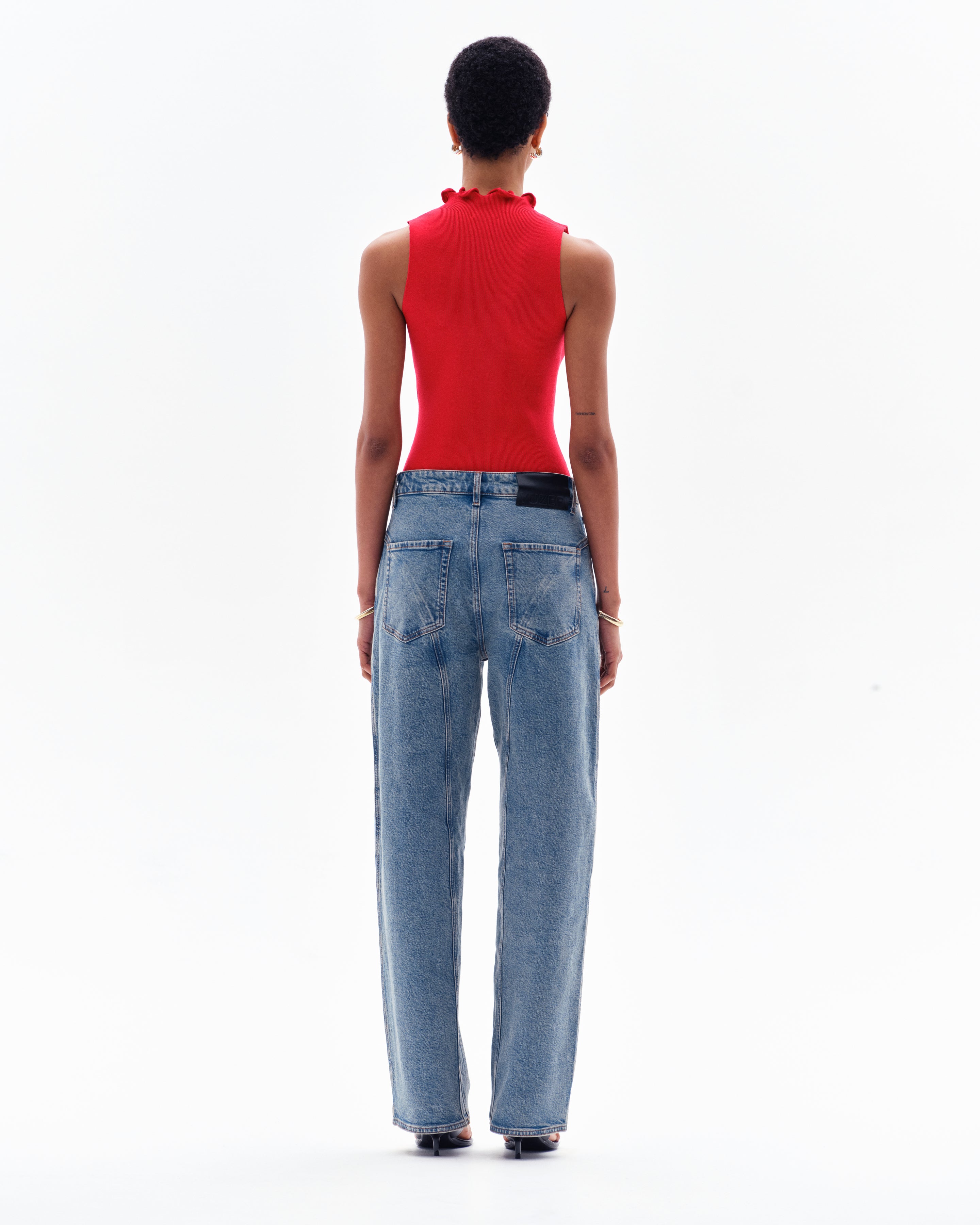 SHAI RIB BODYSUIT - RED