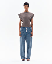 NAERIS MILANO OFF-SHOULDER TOP - CLAY