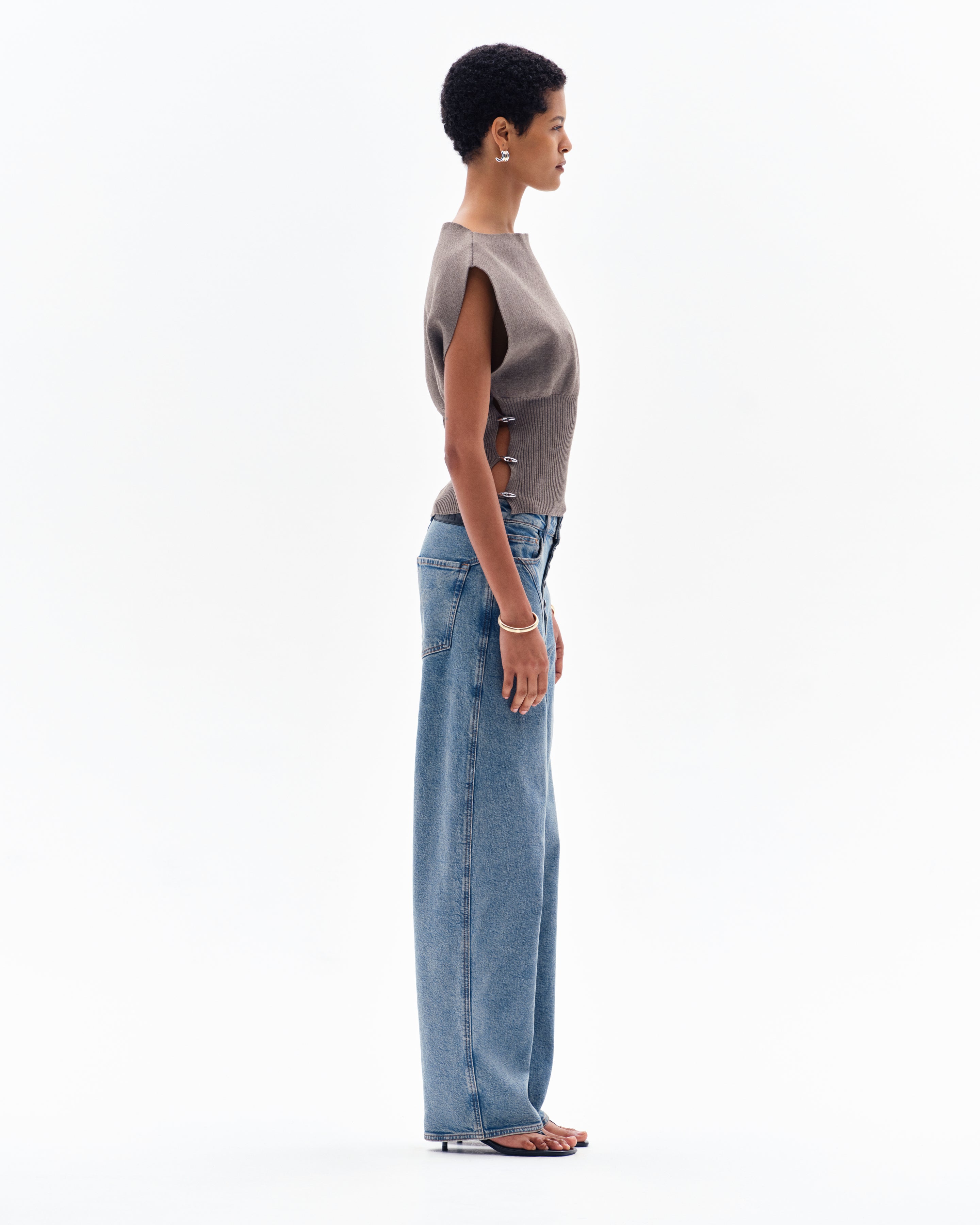 NAERIS MILANO OFF-SHOULDER TOP - CLAY