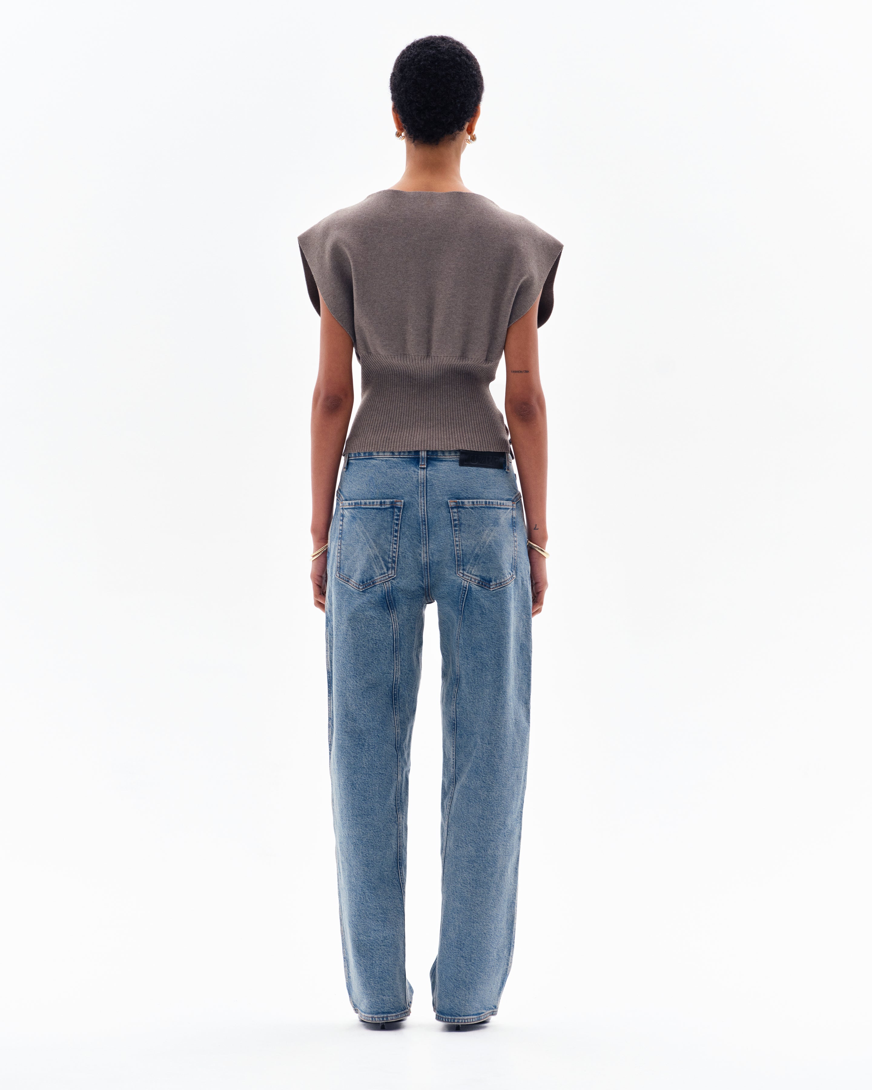 NAERIS MILANO OFF-SHOULDER TOP - CLAY