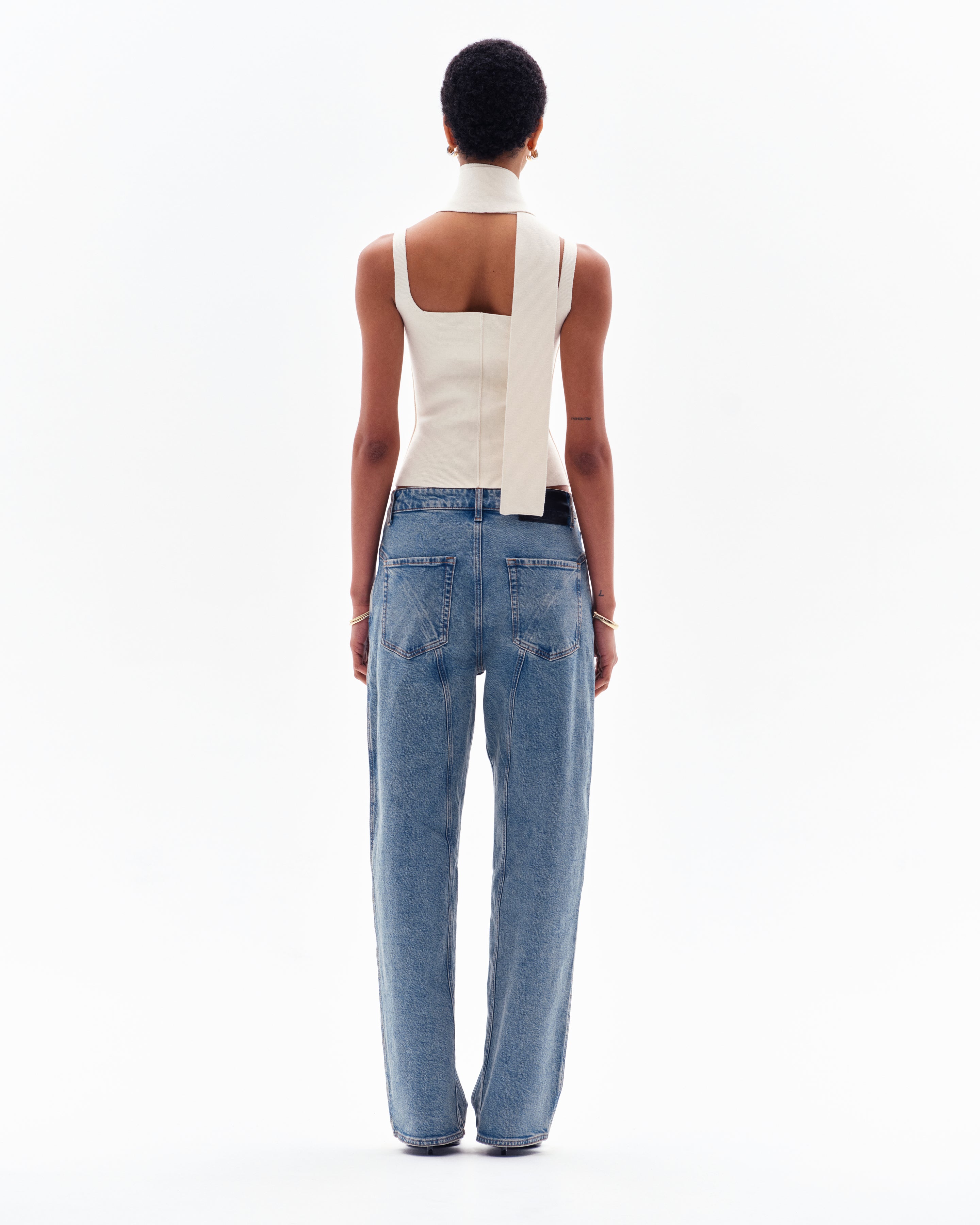 INARI MILANO SLASH TOP - CREAM