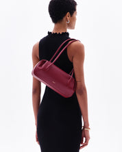 OYSTER SHOULDER BAG - CRANBERRY PEBBLE GRAINED LEATHER