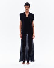 VYRE VEST DRESS - BLACK