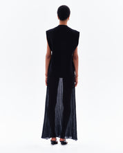 VYRE VEST DRESS - BLACK