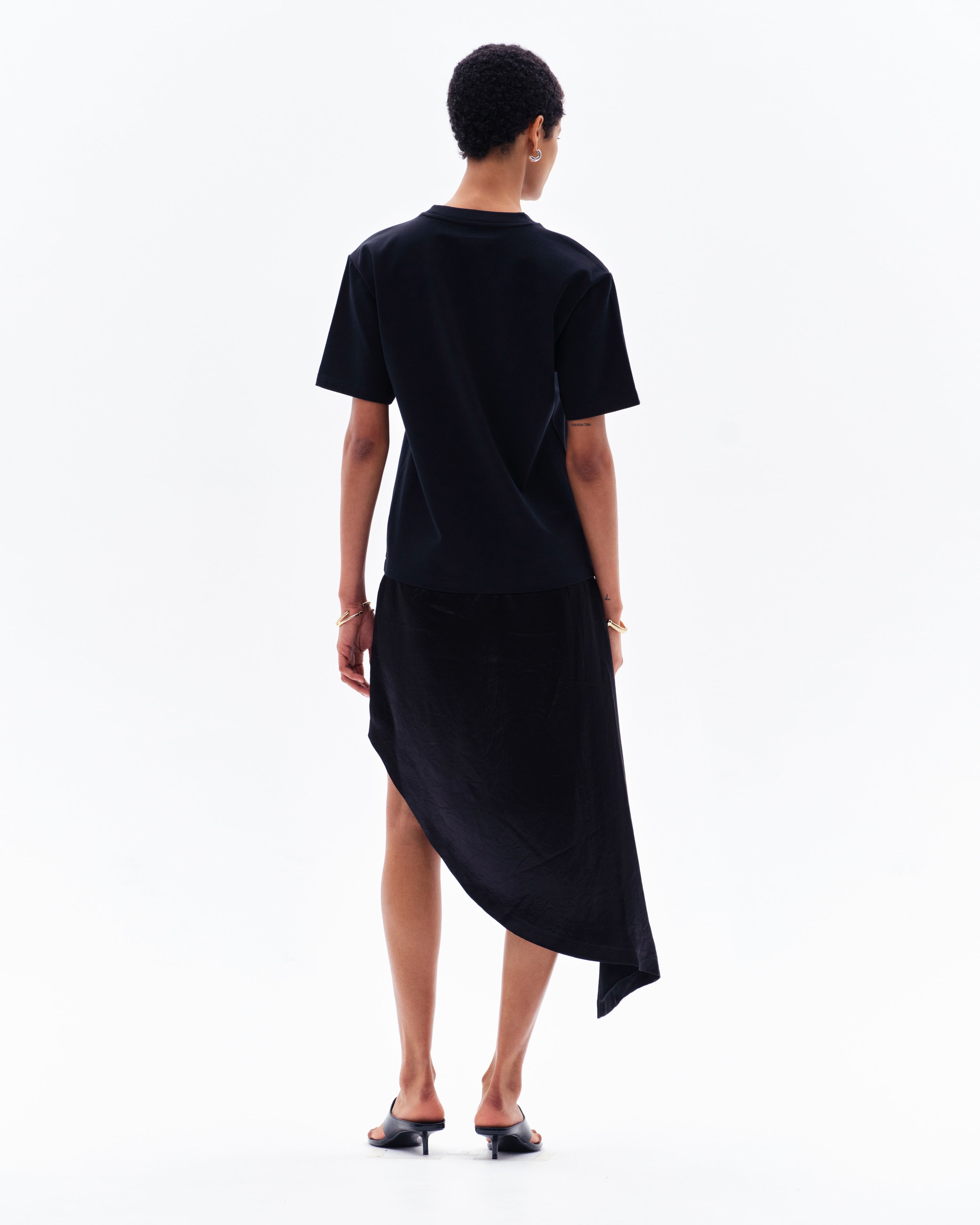 RAVAA BOXY T-SHIRT DRESS - BLACK
