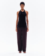 SAVAN MILANO HALTER TOP - BLACK