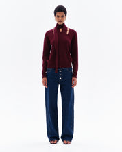 OLA PLAIN SLASH JUMPER - BORDO