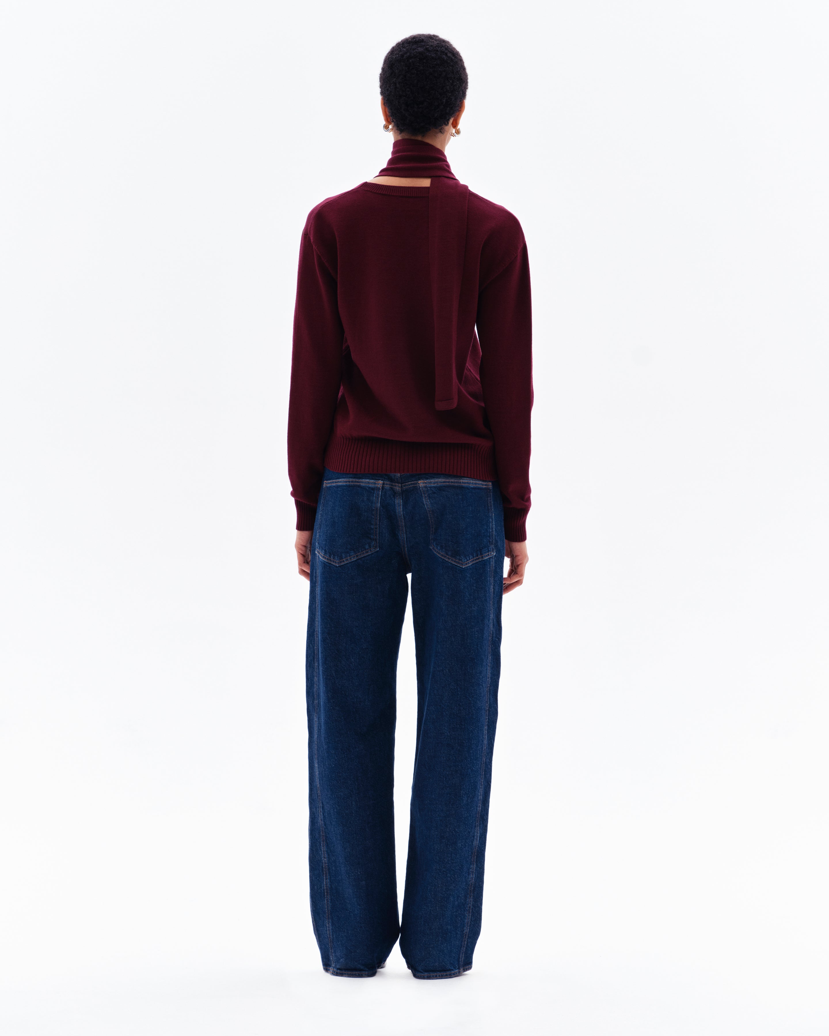 OLA PLAIN SLASH JUMPER - BORDO