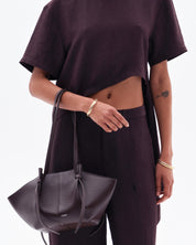 MOCHI - ESPRESSO PEBBLE GRAINED LEATHER